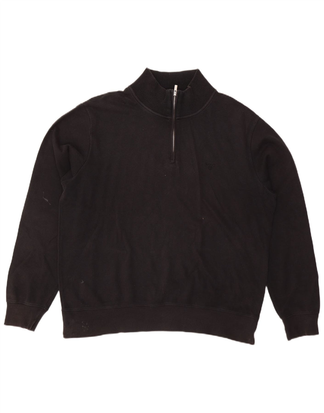 Męski sweter z zamkiem błyskawicznym Gant 2XL, czarny, bawełniany