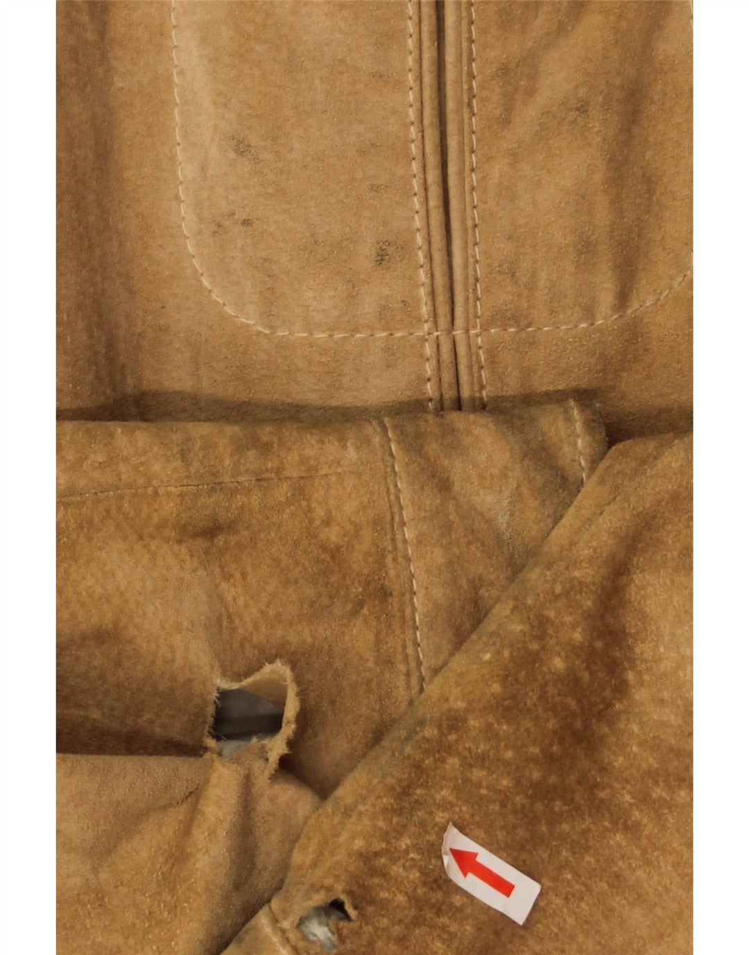 Vintage męska zamszowa kurtka bomber IT 54 2XL beżowa skóra