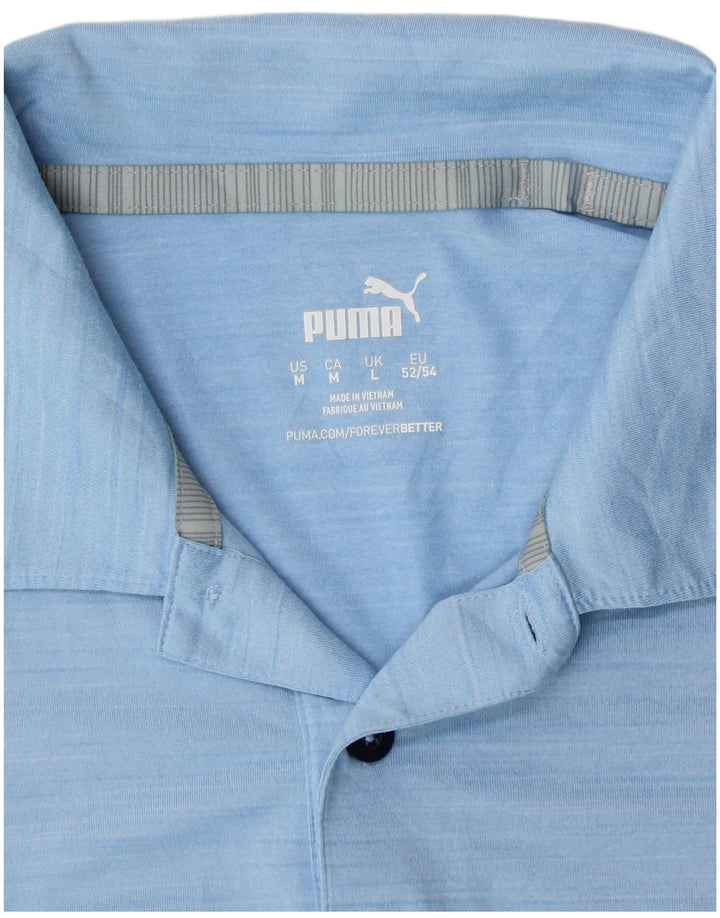 Męska koszulka polo PUMA w kolorze średnioniebieskim