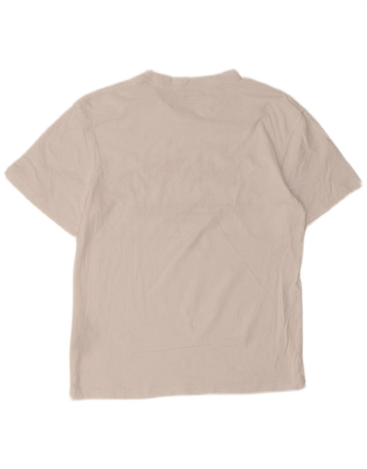 Męska koszulka z grafiką Jack & Jones, średnia, biała bawełna