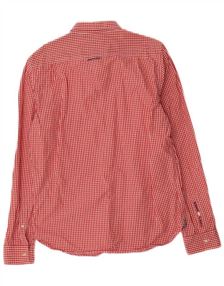 Koszula męska Superdry XL, bawełniana, czerwona kratka