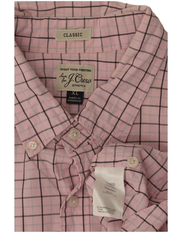 Koszula męska J. Crew o klasycznym kroju XL, bawełniana w różową kratkę
