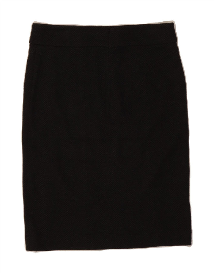 BCBGMAXAZRIA Womens Straight Skirt Small W27  Black Herringbone Polyester Vintage BCBGMAXAZRIA and Second-Hand BCBGMAXAZRIA from Messina Hembry 