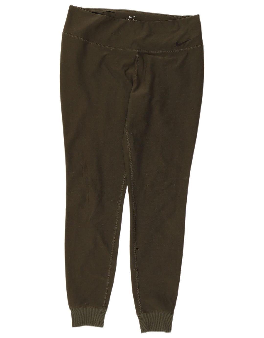 Damskie legginsy Nike Dri Fit UK 14, duże, poliestrowe w kolorze khaki