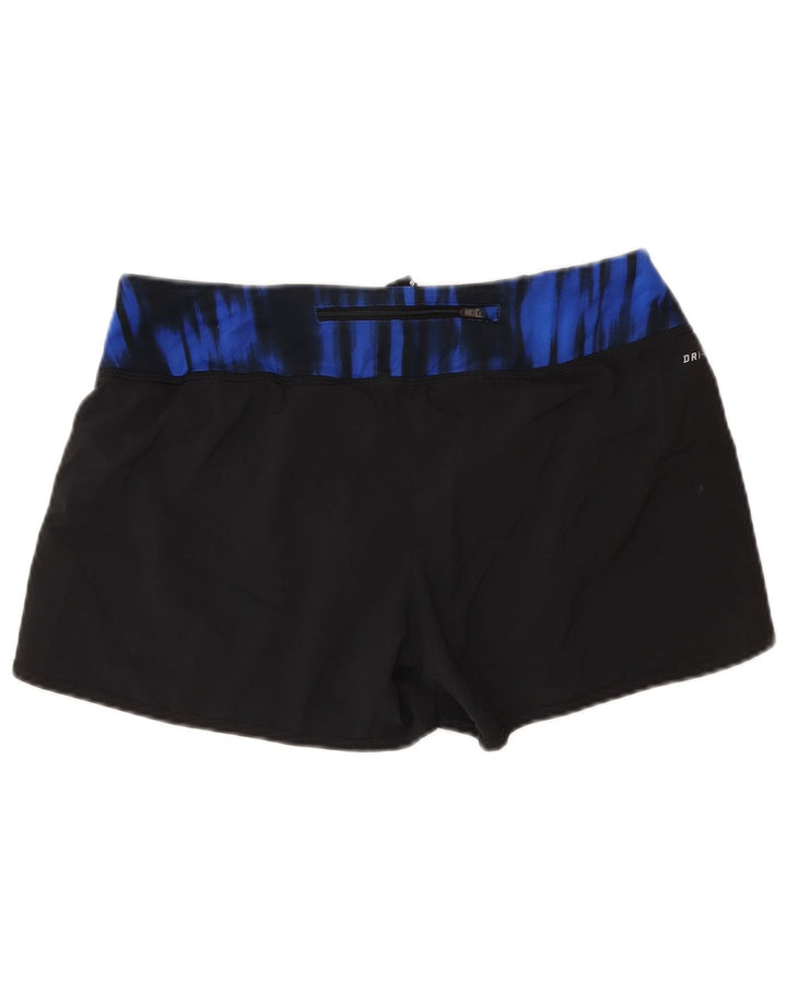 Damskie spodenki sportowe NIKE Dri Fit UK 14, średni czarny poliester Tie Dye