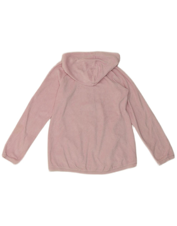 Dziewczęcy sweter z kapturem i zamkiem błyskawicznym Benetton 11-12 lat, 2XL, różowy, bawełniany