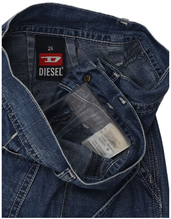 DIESEL Damskie jeansy Bootcut W26 L27 Niebieskie bawełniane