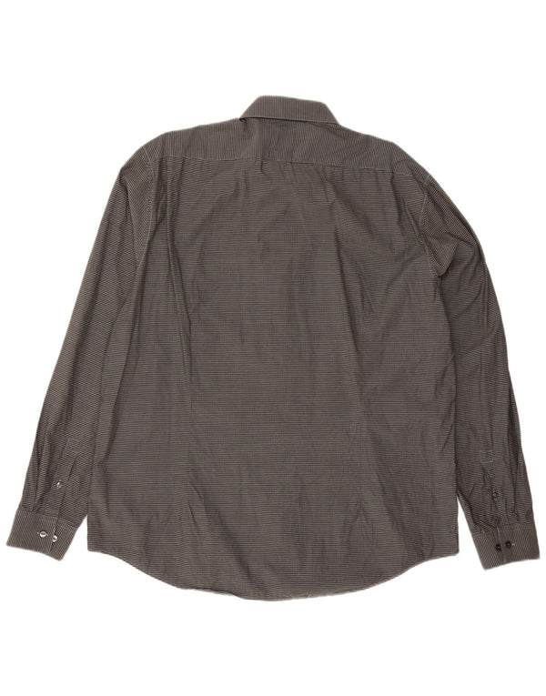 Koszula męska Calvin Klein Slim Fit, rozmiar 44 17 1/2 XL, szara bawełniana kratka