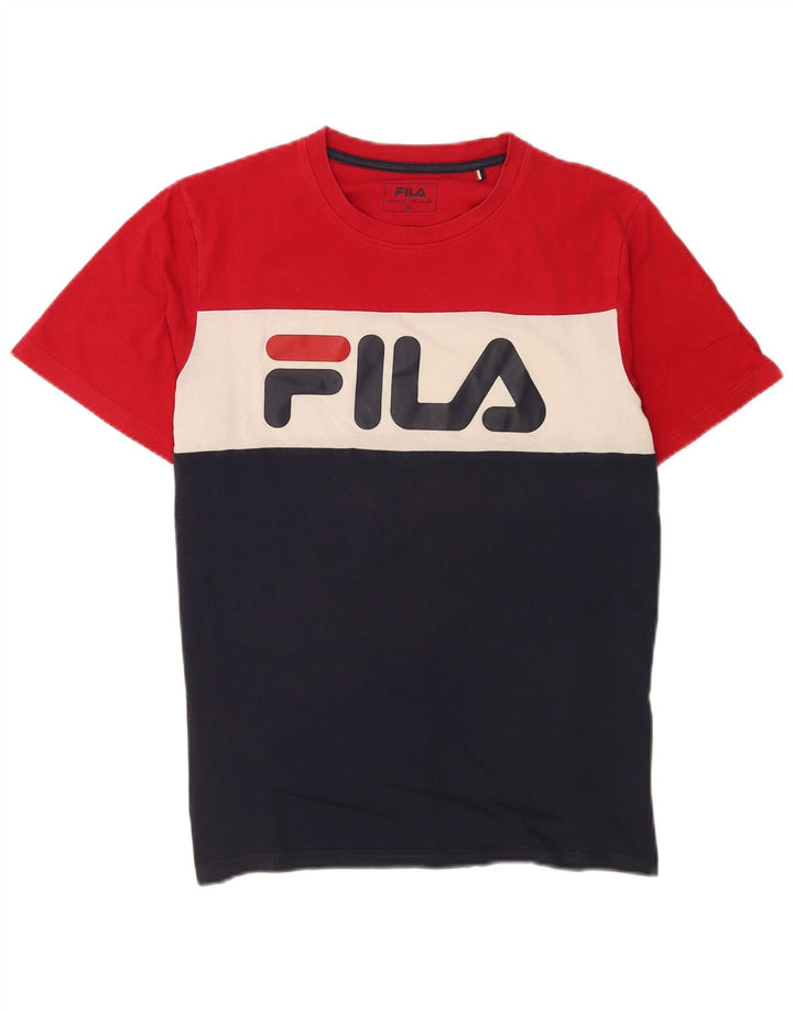 Męska koszulka z grafiką Fila Top Medium, wielobarwna, z blokami kolorów