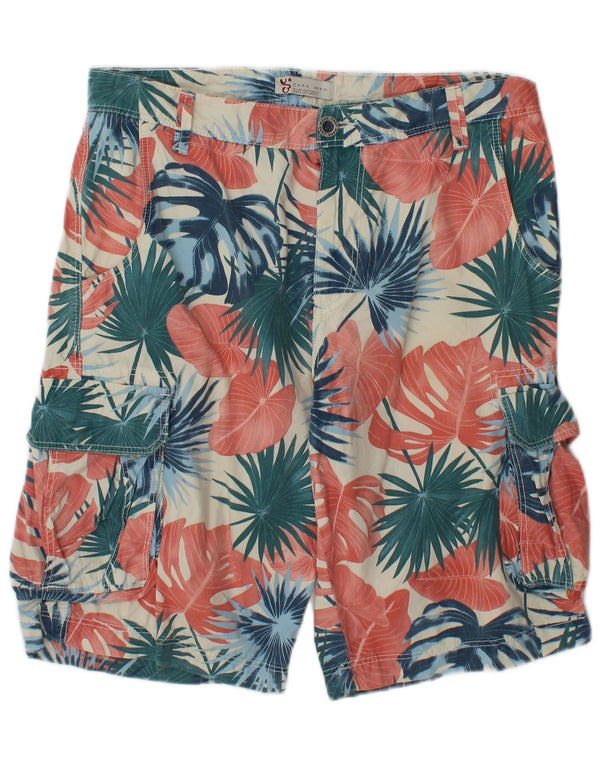 Męskie spodenki cargo Zara EU 40 Medium W31 Wielobarwna bawełna w kwiaty