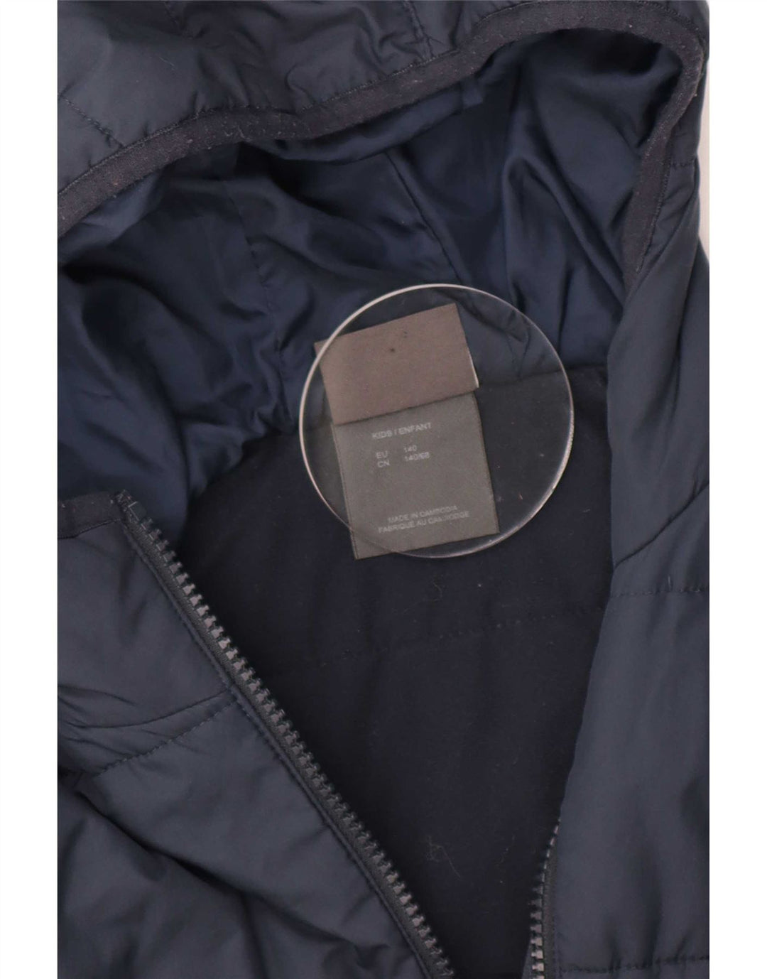 Jack Wolfskin Chłopięca ocieplana kurtka z kapturem 9-10 lat granatowa