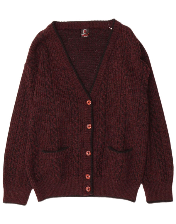 Sweter damski Rinaldi Cardigan UK 14, duża bordowa wełna