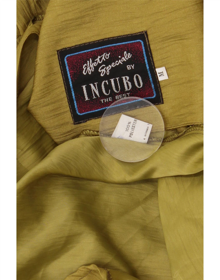 Vintage damski płaszcz oversize UK 14, średni khaki, poliester