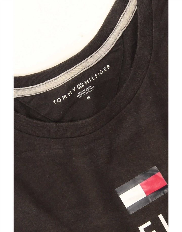 Męski T-shirt z grafiką Tommy Hilfiger, średni czarny