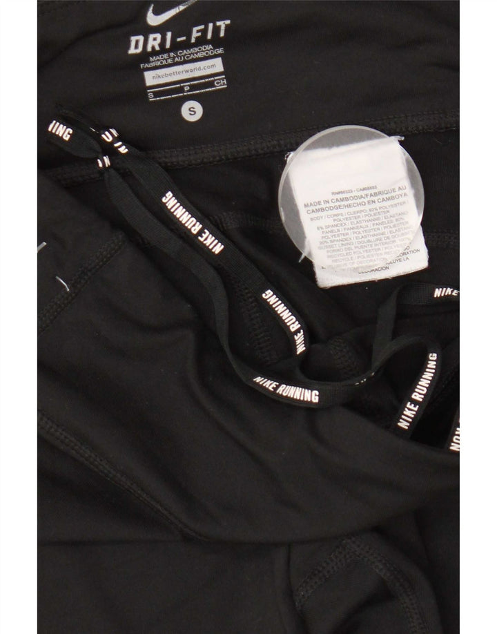 Damskie legginsy Nike Dri Fit UK 10, małe, czarne, poliestrowe