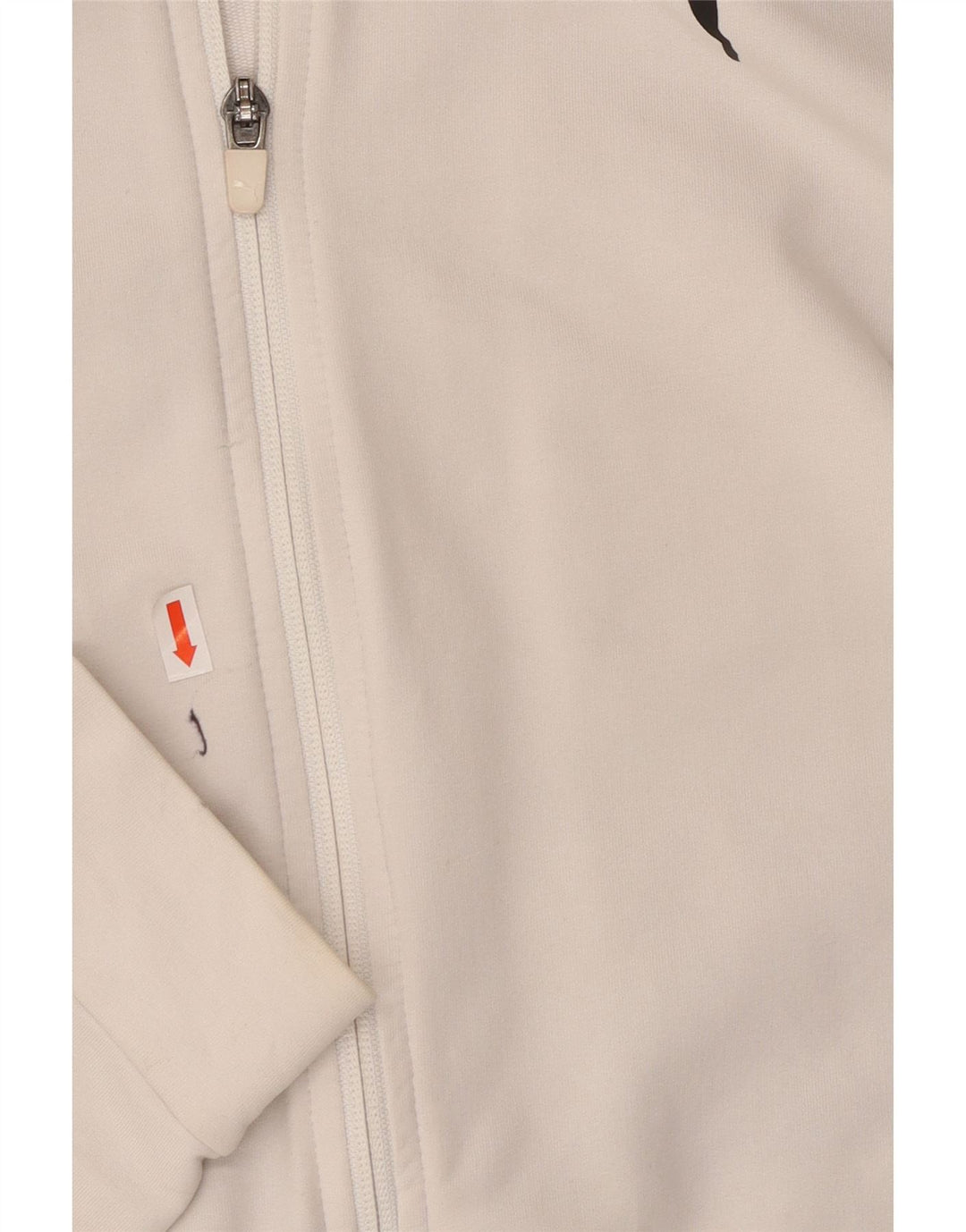 Damski sweter z kapturem i zamkiem błyskawicznym PUMA UK 10, mały, biały, z blokami kolorów