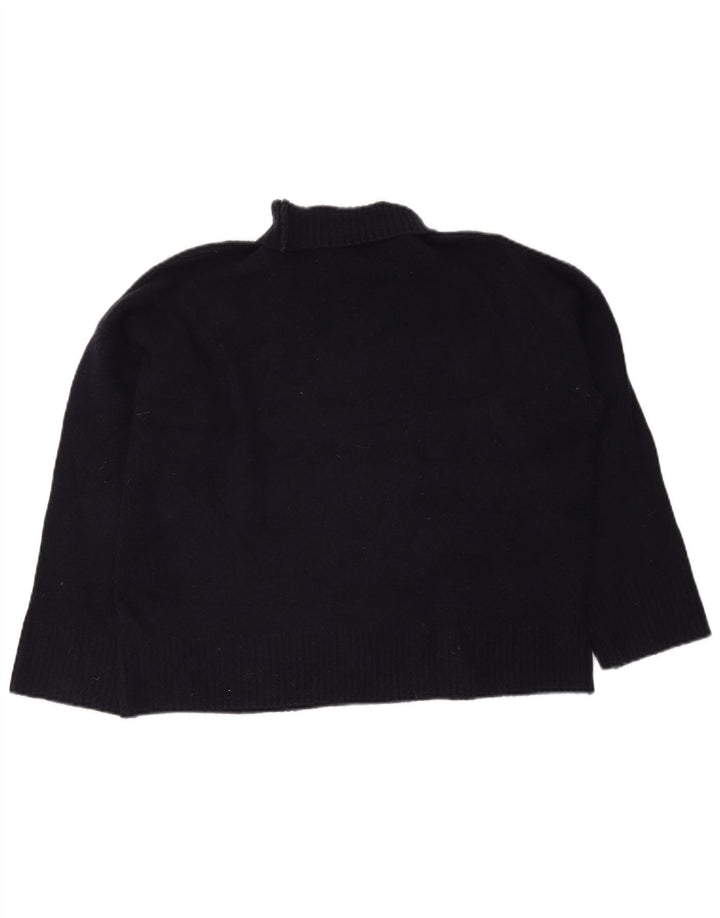Marks & Spencer Damski sweter z golfem UK 14, średni granatowy