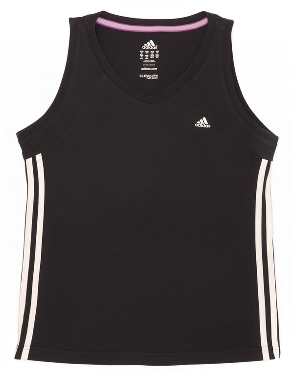 Damska kamizelka Adidas Climalite Top UK 12/14 Średnia czarna bawełna