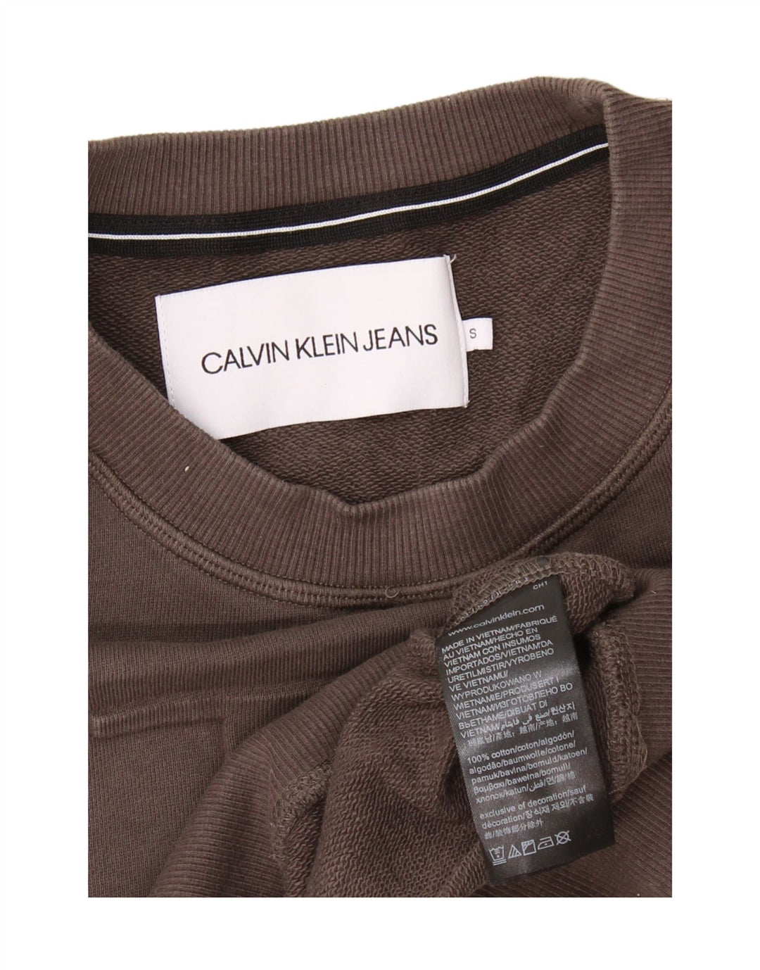 Męska bluza z grafiką Calvin Klein Jeans, mała, szara, bawełniana