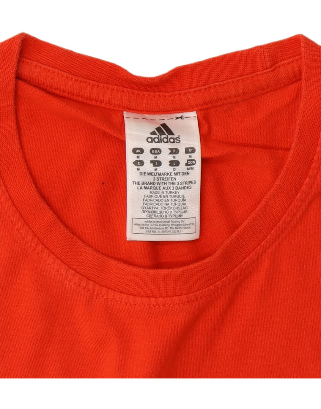 Męska koszulka z grafiką Adidas, średnia, czerwona bawełna