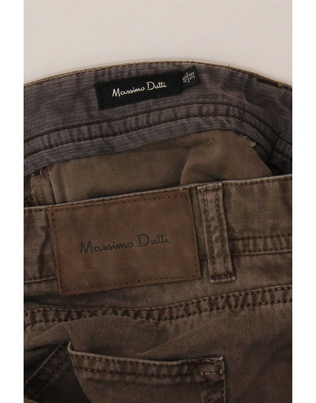 Męskie proste dżinsy Massimo Dutti EU 48 XL W38 L29 Brązowe