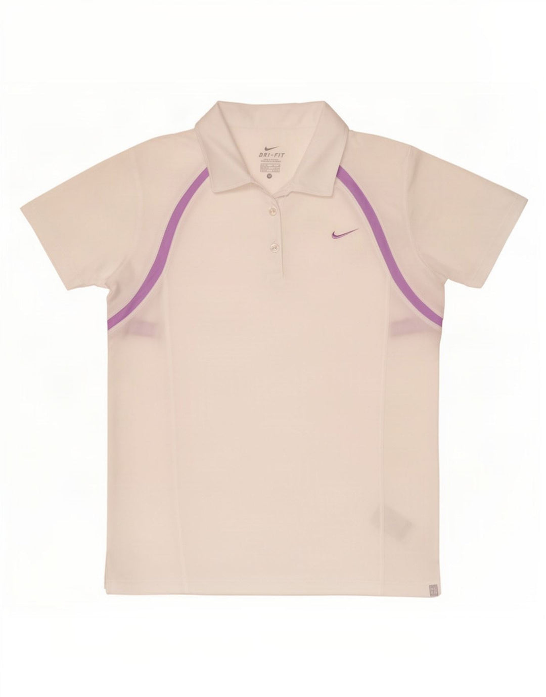 Damska koszulka polo Nike Dri Fit UK 12/14 Średni biały poliester