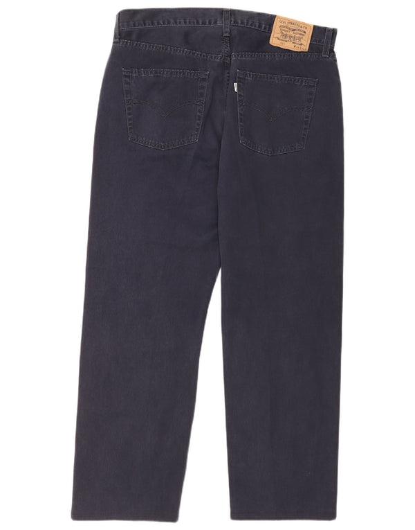 Męskie spodnie Levi's 551 o prostym, luźnym kroju W38 L29 Granatowa bawełna