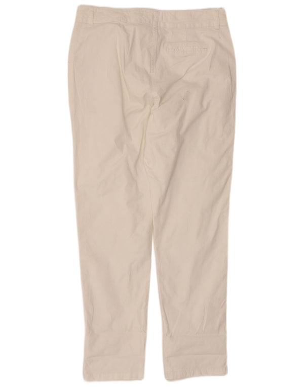 Spodnie damskie M&Co Slim Chino UK 14 Large W34 L29 Biała bawełna