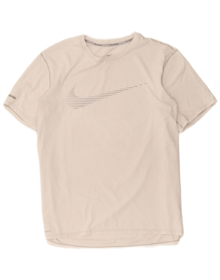 Męski T-shirt z grafiką Nike Dri Fit, XL, biały, poliester
