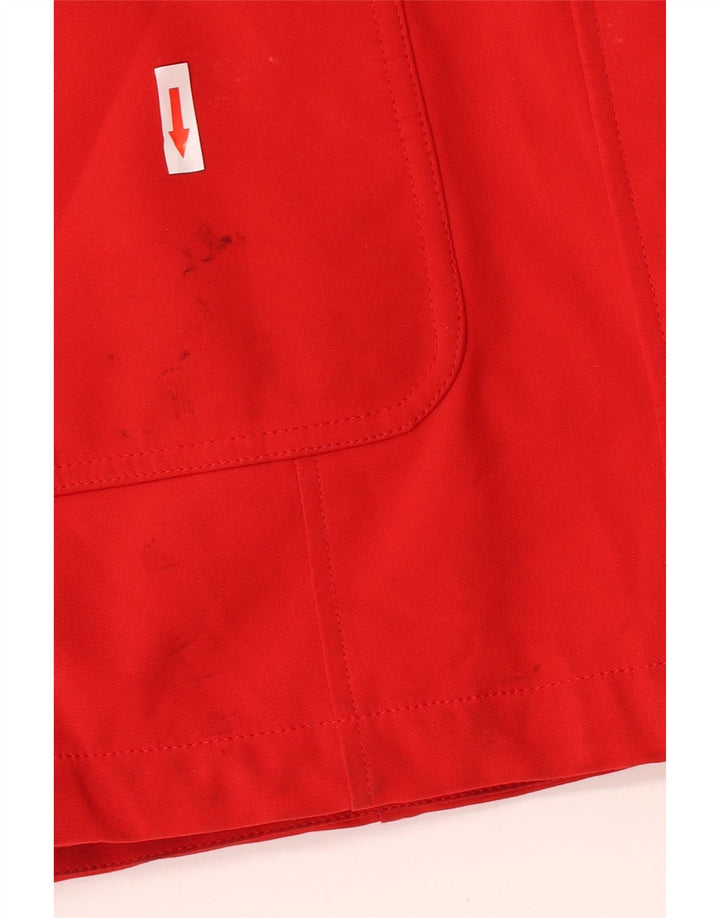 Damska kurtka parka z kapturem Calvin Klein UK 10, mała, czerwona, poliester