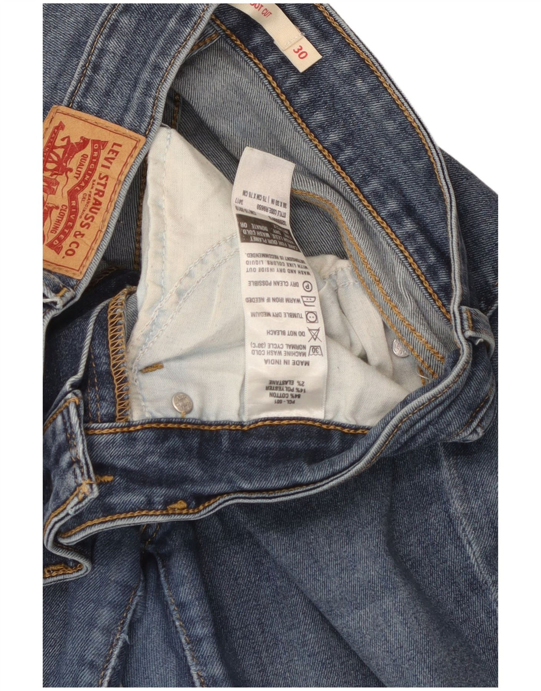 Damskie jeansy Levi's 715 Bootcut W30 L30 Niebieska bawełna