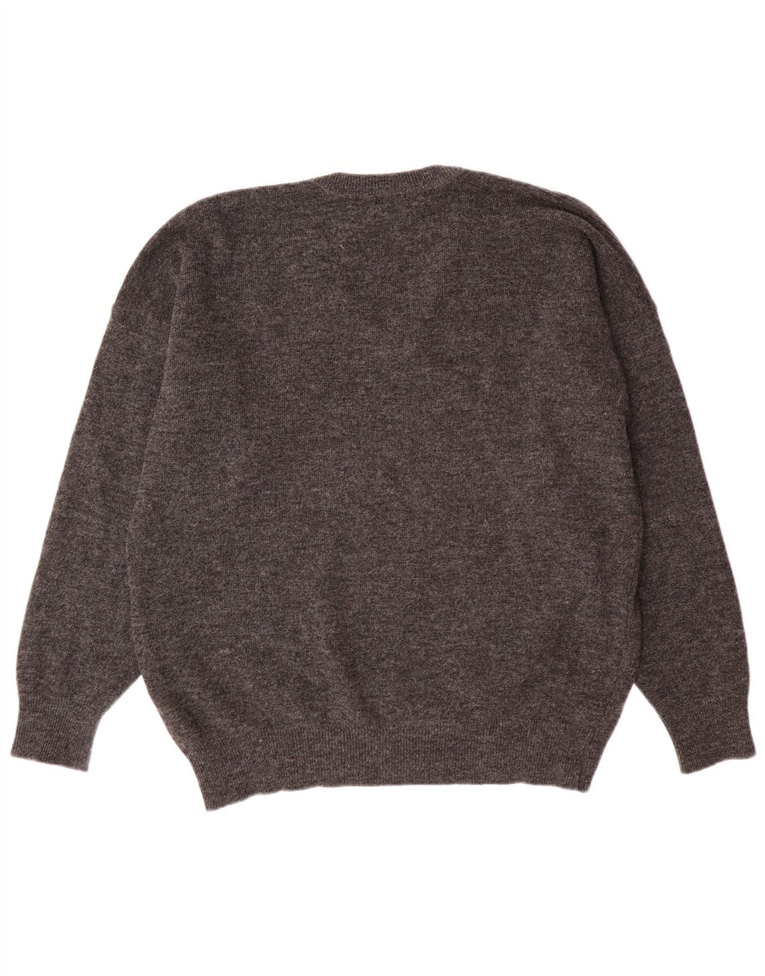 Męski sweter Lacoste z dekoltem w kształcie litery V, rozmiar 7 2XL, szara wełna