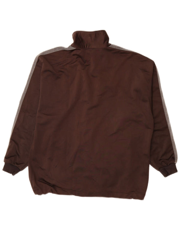 Męska kurtka dresowa ASICS z grafiką, średniej wielkości brązowy poliester w blokach kolorystycznych