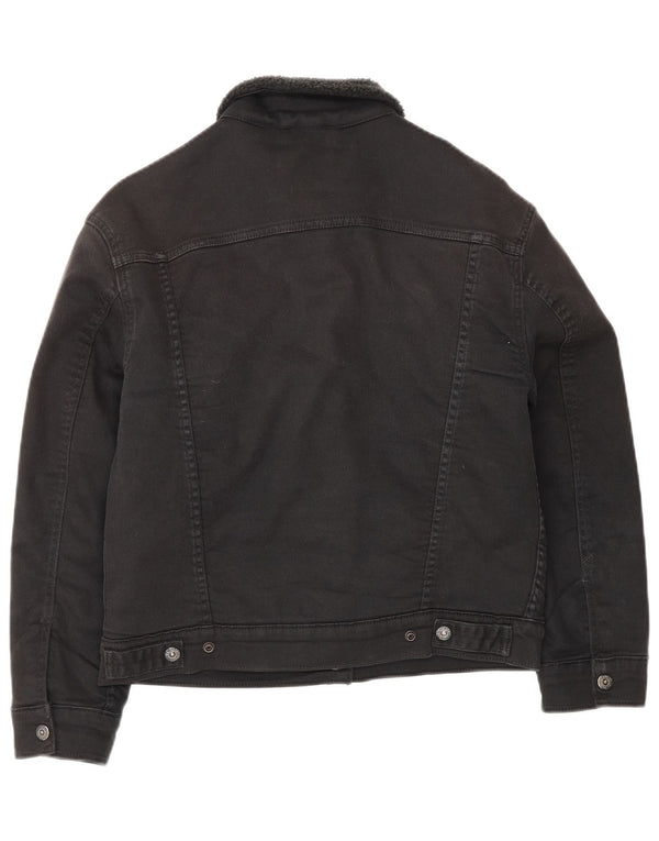 Damska kurtka jeansowa Levi's Sherpa UK 10, mała, czarna, bawełniana