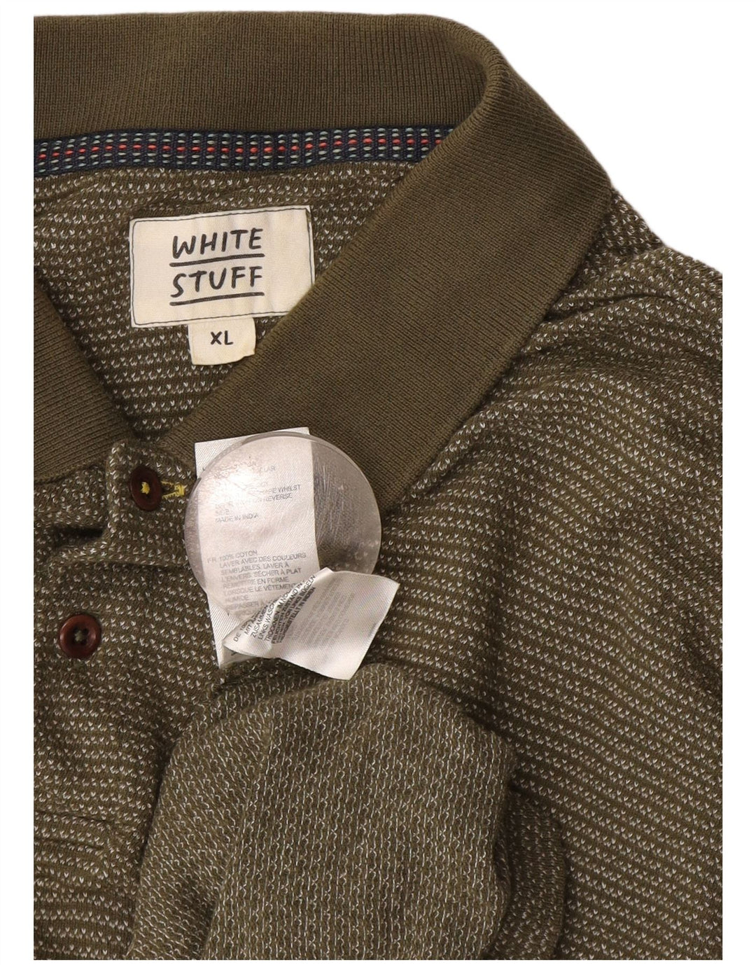 Męska koszulka polo White Stuff XL, bawełniana w paski khaki