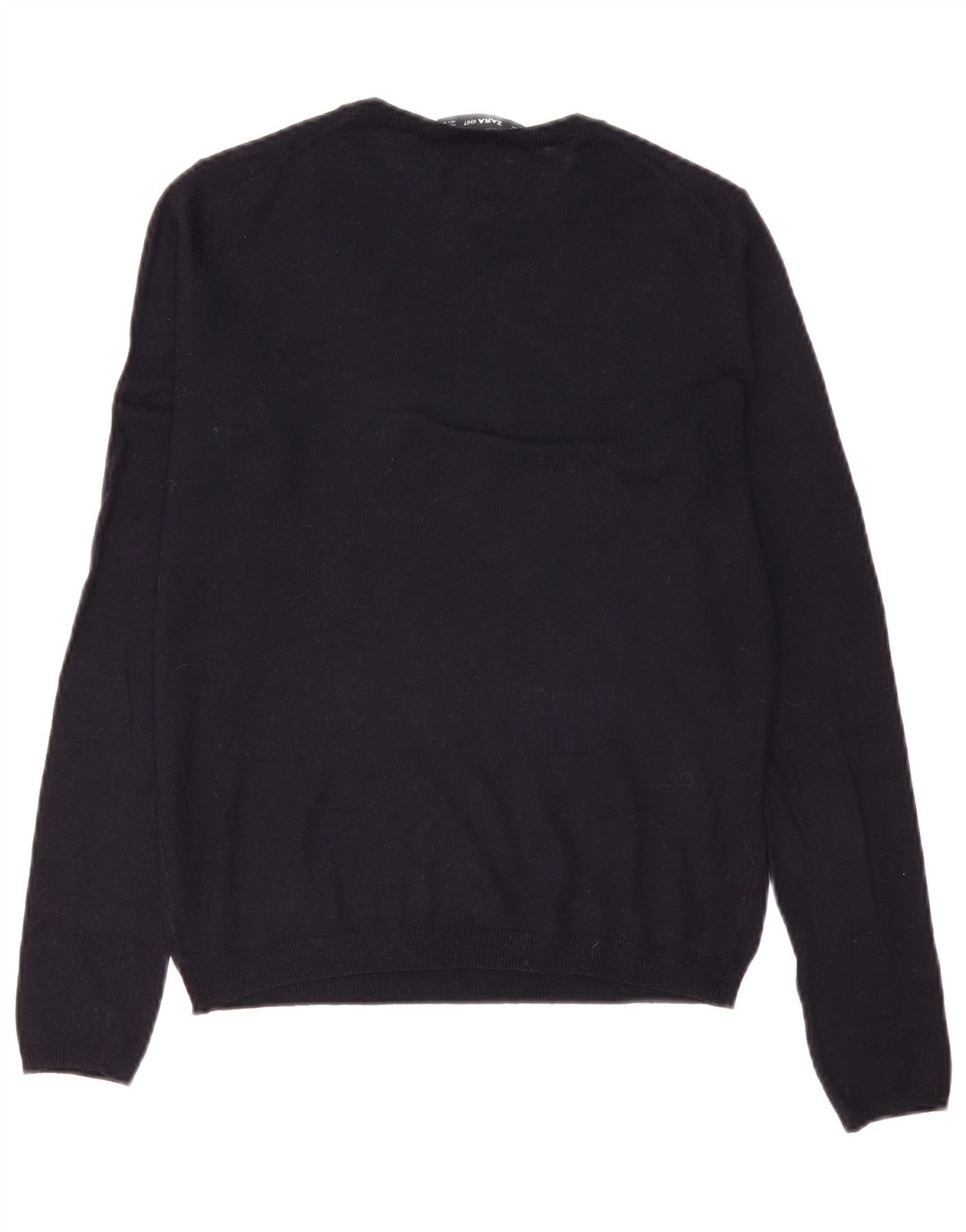 Sweter damski Zara z okrągłym dekoltem UK 10, mały, czarny