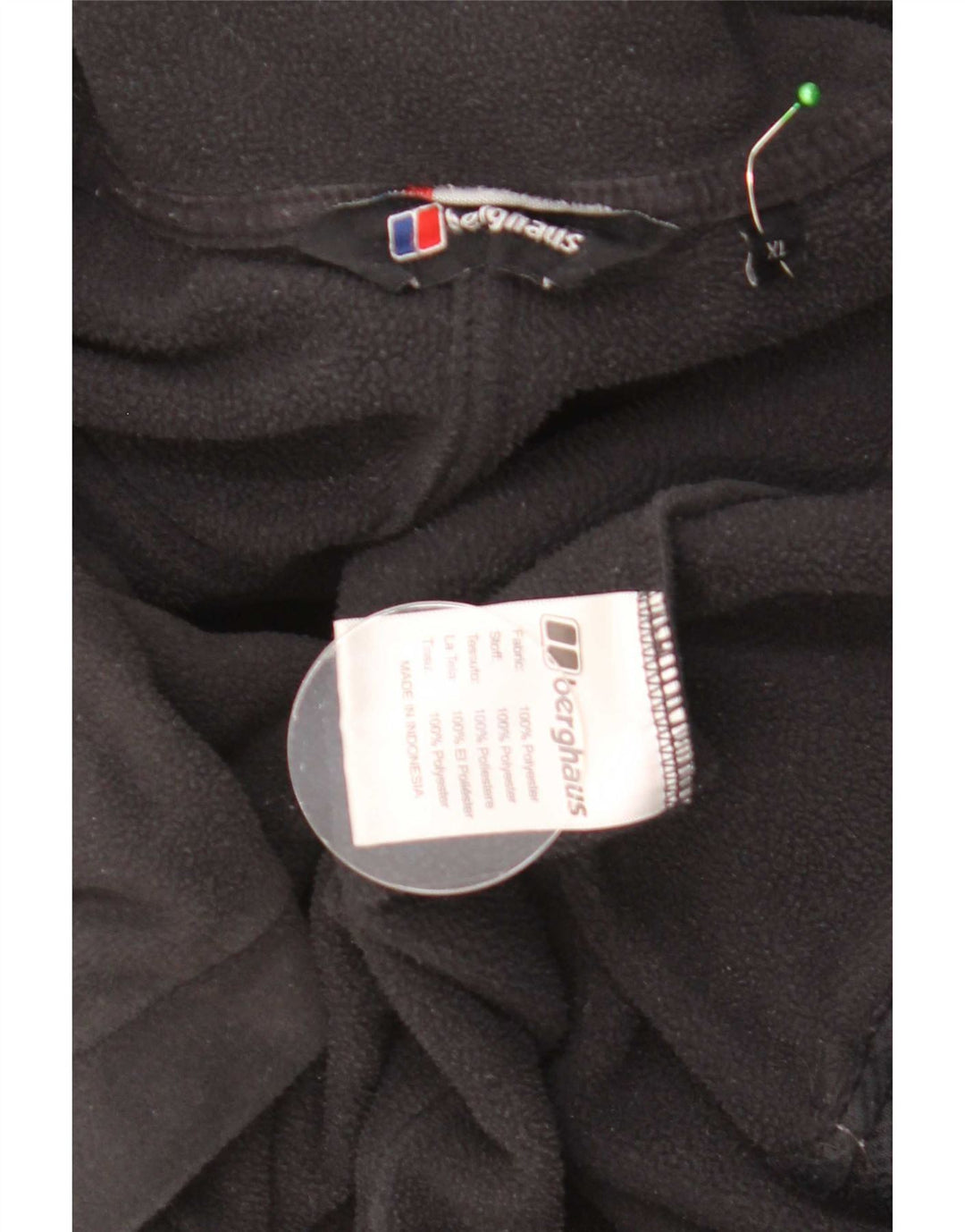 Męska kurtka polarowa Berghaus z podszewką UK 42 XL, czarna, poliester