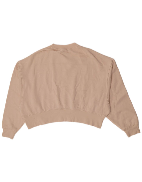 Damski sweter oversize Nike UK 6 XS, beżowy, bawełniany
