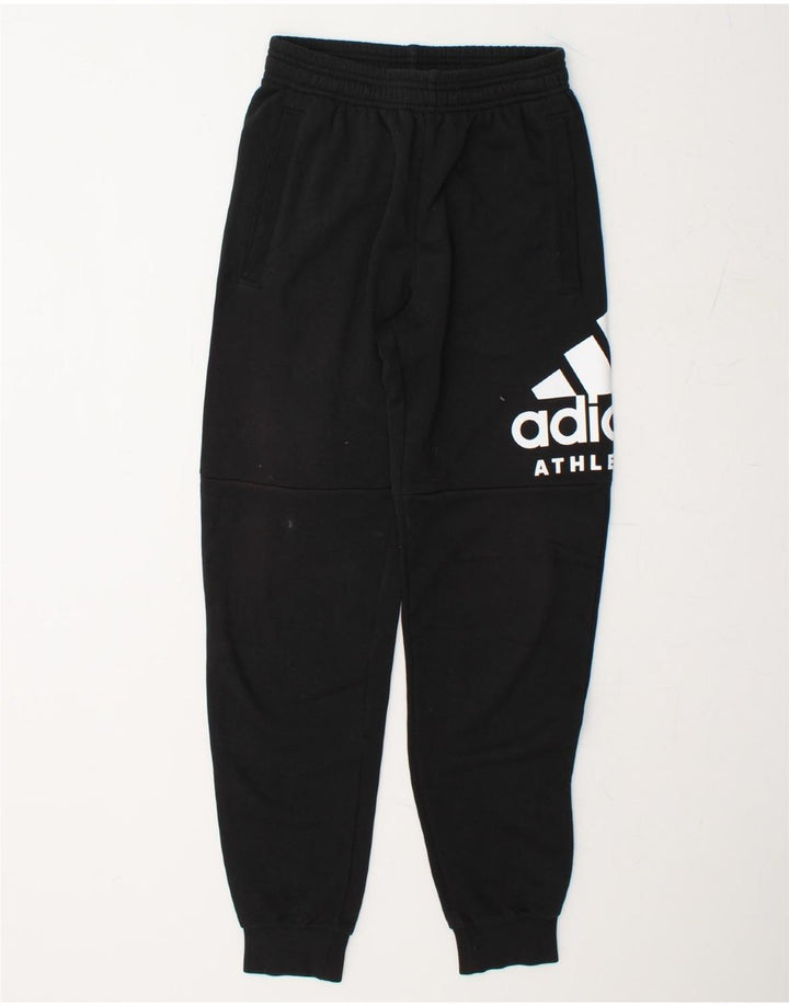 ADIDAS Mens Graphic Tracksuit Trousers Joggers Medium  Black Vintage Adidas and Second-Hand Adidas from Messina Hembry 
