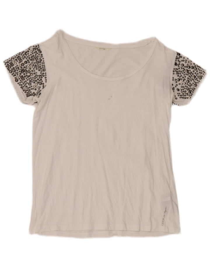 Koszulka damska Guess Top UK 8 Small, biała, bawełniana