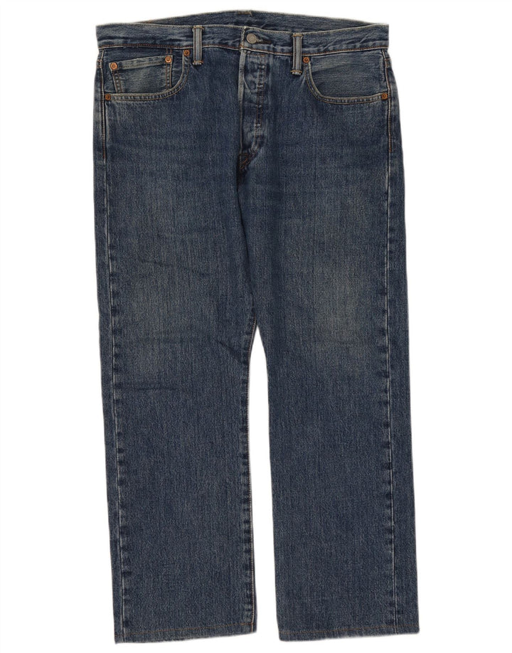 Męskie jeansy Levi's 501 Straight W34 L26 Niebieskie bawełniane