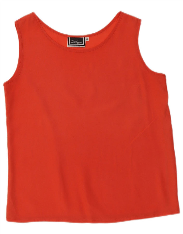 LUISA SPAGNOLI Womens Sleeveless Blouse Top IT 42 Medium Orange