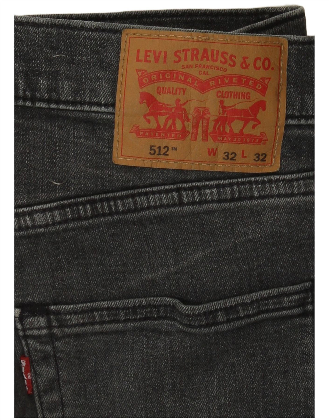 Męskie jeansy Levi's 512 Slim Tapered W32 L32 Szara bawełna