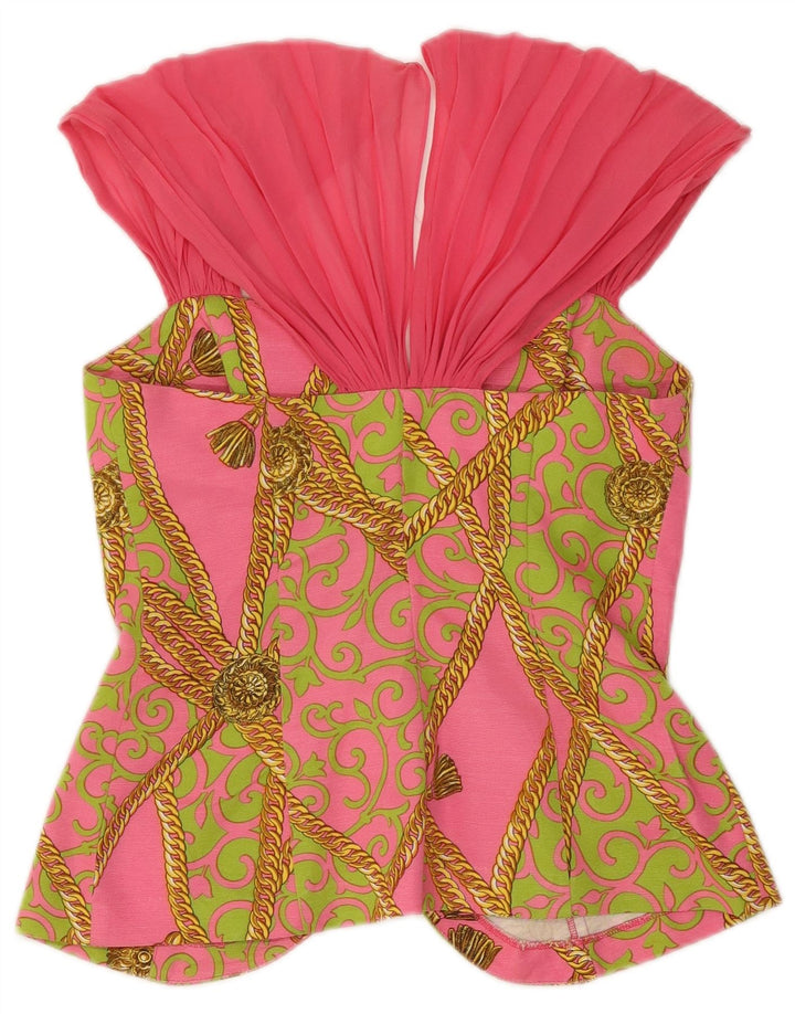 Vintage damski zestaw dwuczęściowych spódnic graficznych IT 44 Medium W28 różowy Paisley