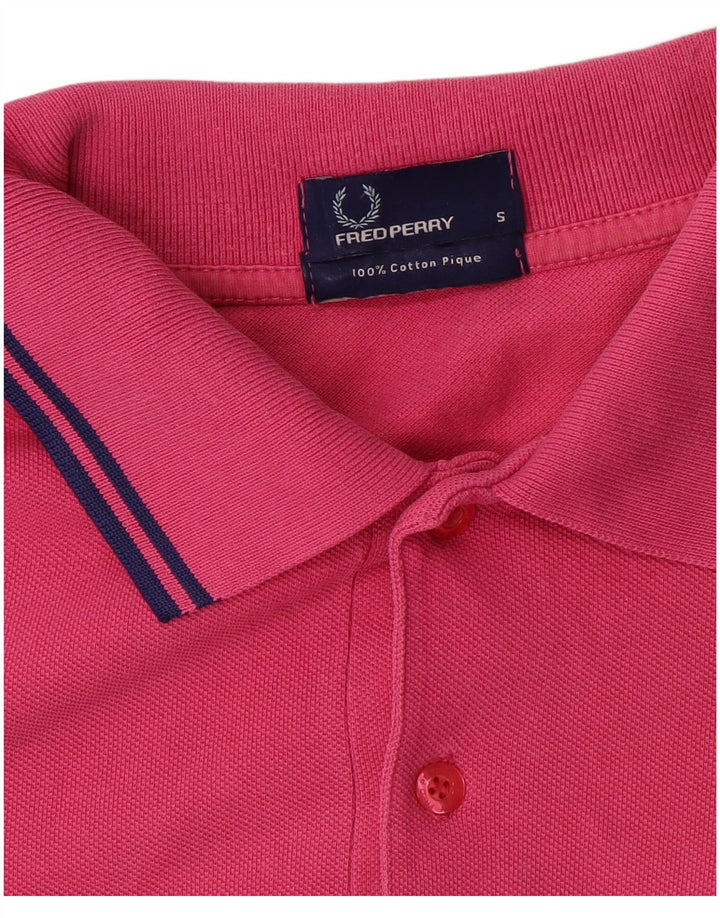 Męska koszulka polo FRED PERRY, mała, różowa, bawełniana