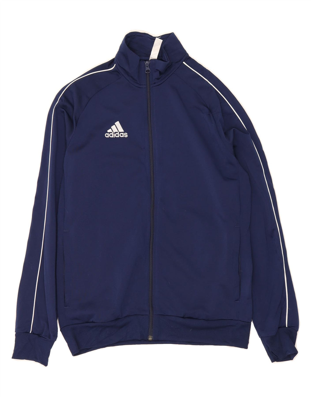 ADIDAS Boys Tracksuit Top Jacket 13-14 Years Large Navy Blue Polyester Vintage Adidas and Second-Hand Adidas from Messina Hembry 