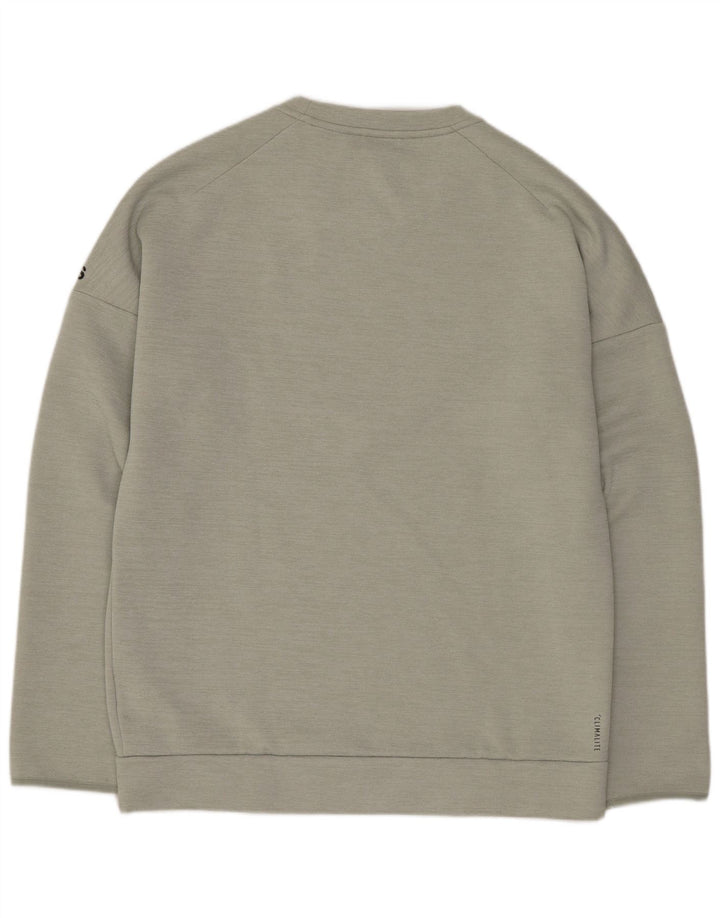 Męska bluza Adidas z grafiką o regularnym kroju, średni zielony poliester