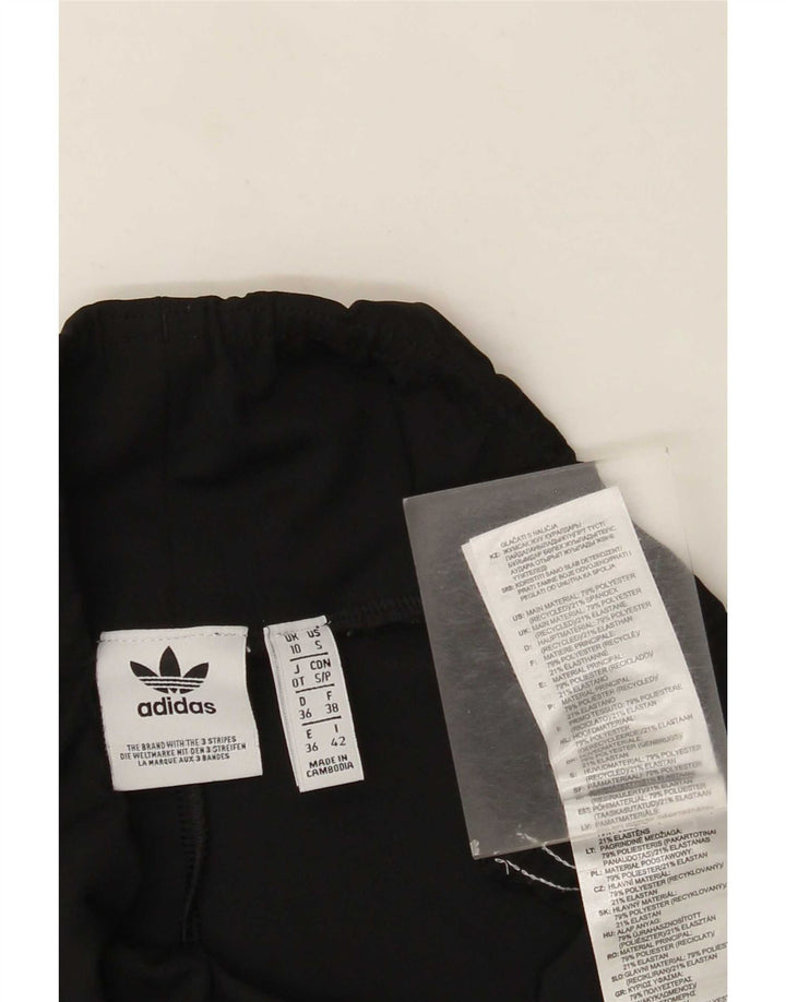 Damskie spodenki sportowe Adidas UK 10, małe, czarne, poliestrowe