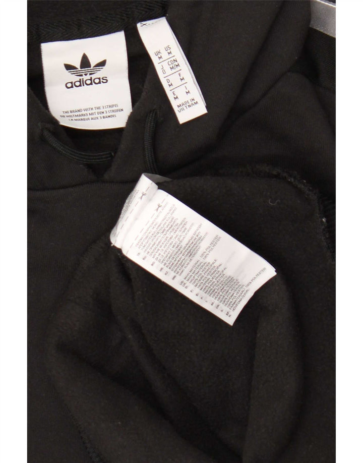 Męska bluza z kapturem Adidas z grafiką, średnia czarna, poliester z blokami kolorów