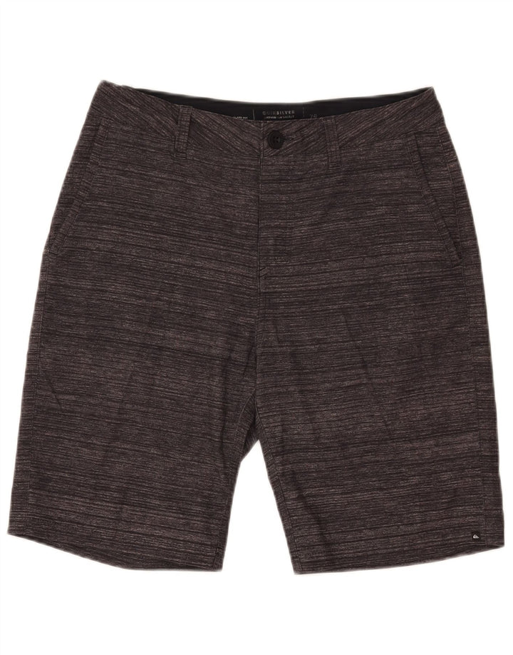 Męskie spodenki chino Quiksilver W28 w małe szare paski z poliestru